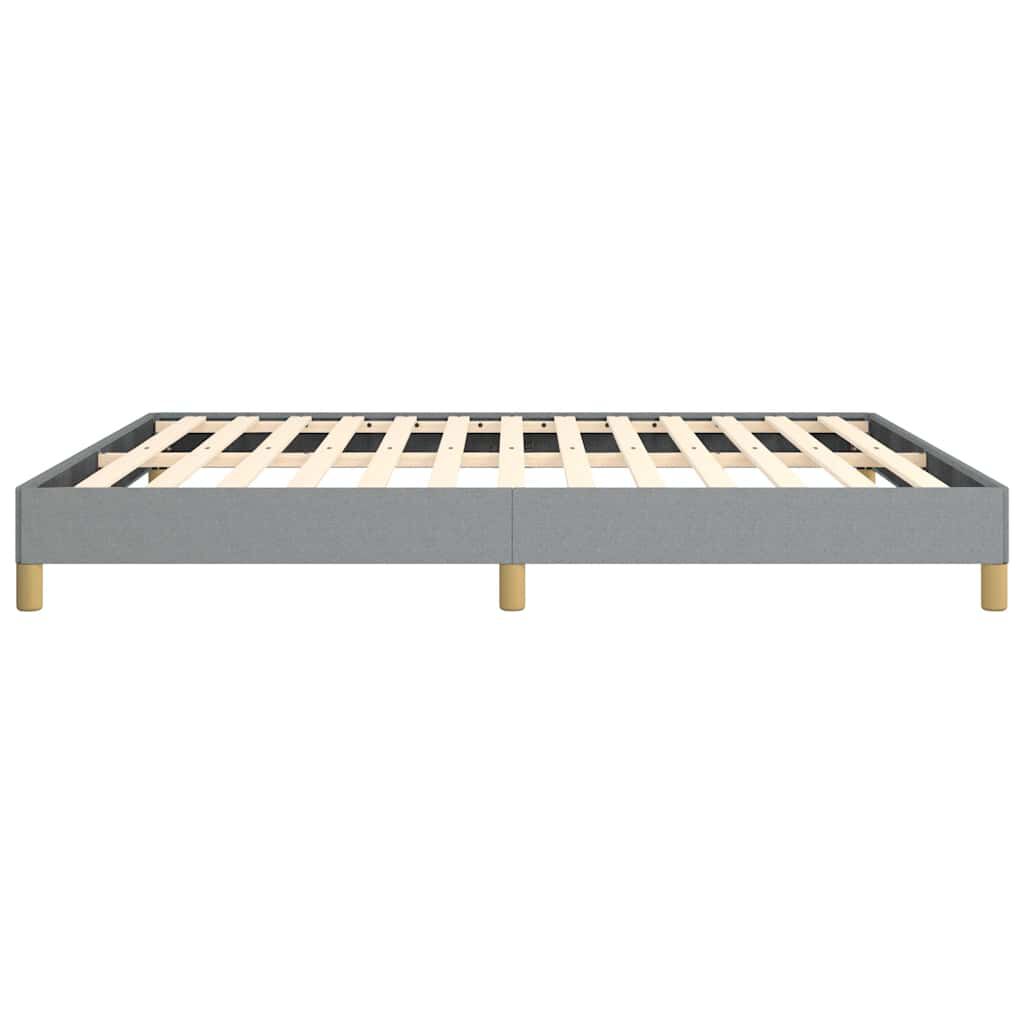vidaXL Bed Frame without Mattress Light Grey 193x203 cm King Fabric