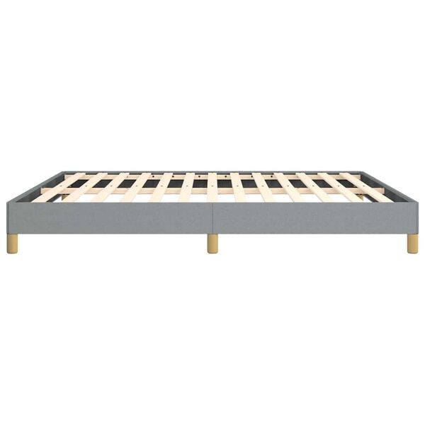 vidaXL Bed Frame without Mattress Light Grey 193x203 cm King Fabric