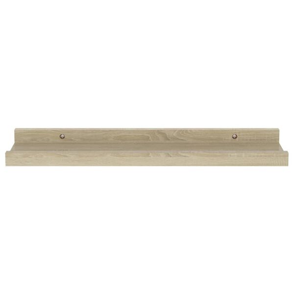 vidaXL Wall Shelves 2 pcs Sonoma Oak 40x9x3 cm