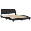 vidaXL Bed Frame "Dover" Black and White 137x190 cm Double Faux Leather