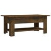 vidaXL Coffee Table Smoked Oak 102x55x42 cm Engineered Wood