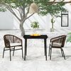 vidaXL 3 Piece Garden Dining Set Brown
