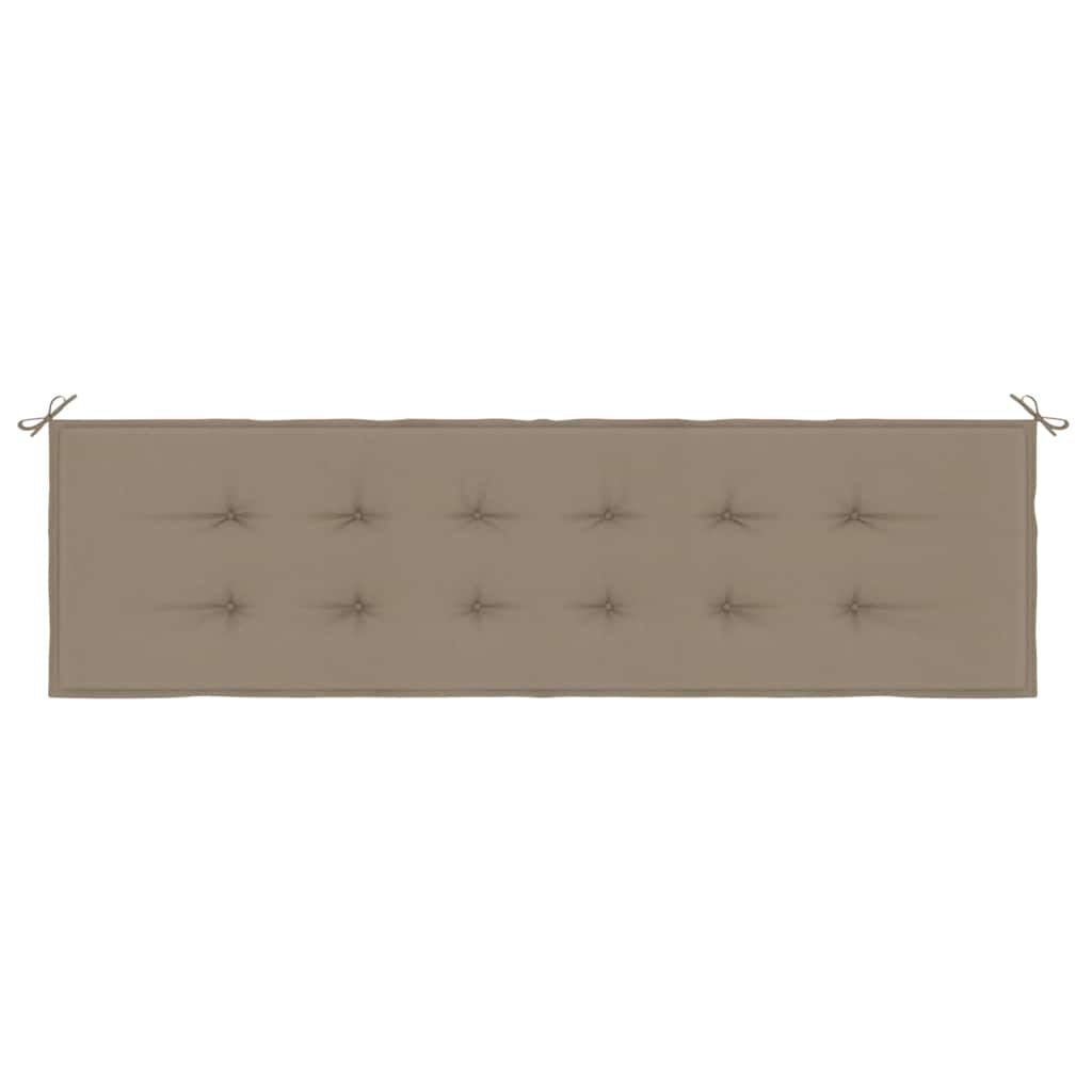 vidaXL Garden Bench Cushion Taupe 180x50x4 cm Oxford Fabric