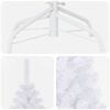 vidaXL Artificial Pre-lit Christmas Tree with Thick Branches White 180 cm