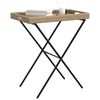 vidaXL Folding Tray Table Beige 65x40x75 cm Poly Rattan
