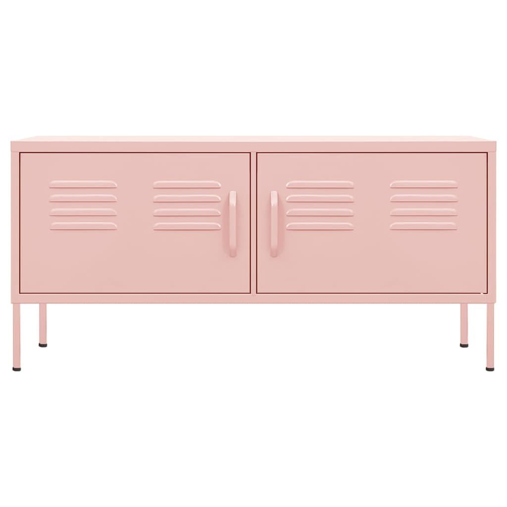 vidaXL TV Cabinet Pink 105x35x50 cm Steel