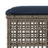 vidaXL 4 Piece Garden Sofa Set with Cushions Grey Poly Rattan Glass