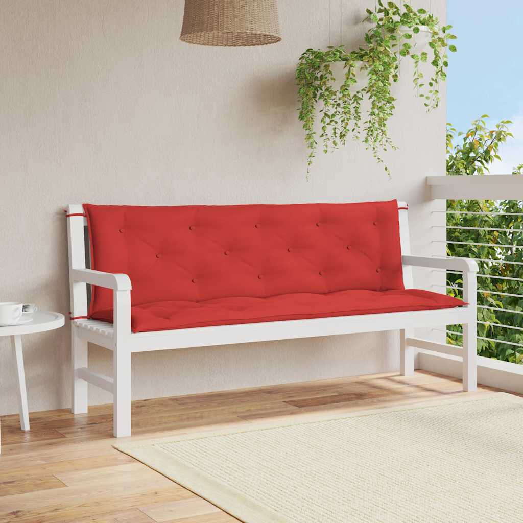 vidaXL Garden Bench Cushion Red 150x(50+50)x7cm Oxford Fabric