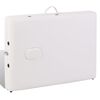 vidaXL Cream White Foldable Massage Table 3 Zones with Wooden Frame