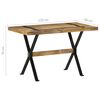vidaXL Dining Table 120x60x76 cm Rough Mango Wood