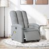 vidaXL Electric Massage Recliner Chair Light Grey Fabric