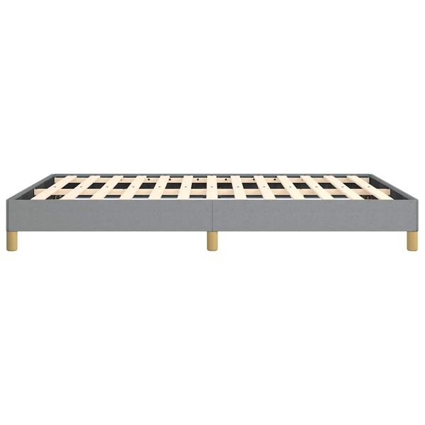 vidaXL Bed Frame without Mattress Light Grey 152x203 cm Queen Fabric
