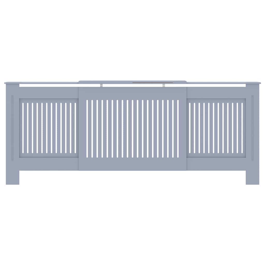 vidaXL MDF Radiator Cover Grey 205 cm