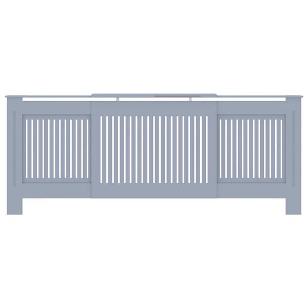 vidaXL MDF Radiator Cover Grey 205 cm