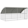 vidaXL Chicken Cage 2 pcs Silver 400 x 200 x 198.5 cm Galvanised Steel