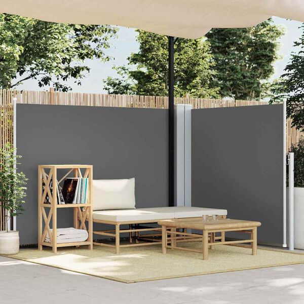 vidaXL Retractable Side Awning Anthracite 140x1000 cm