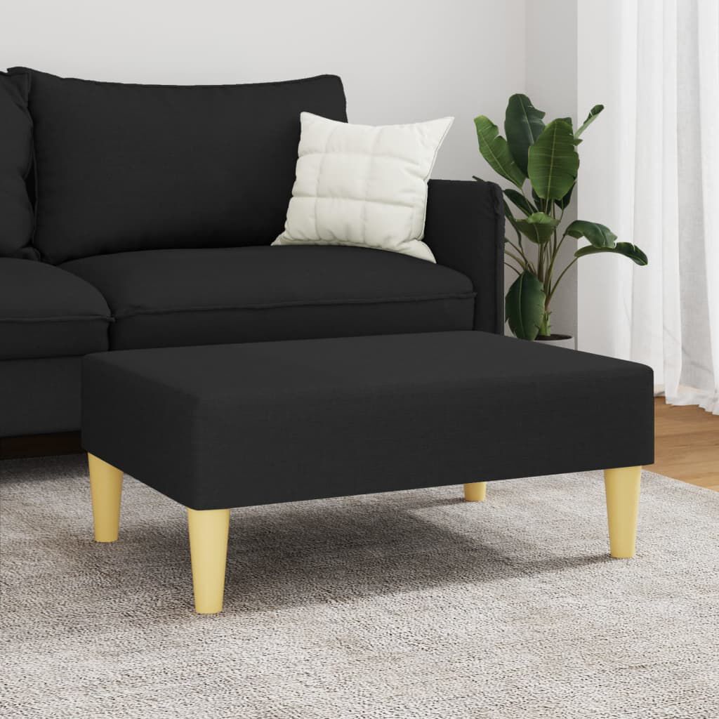 vidaXL Footstool Black 77x55x31 cm Fabric