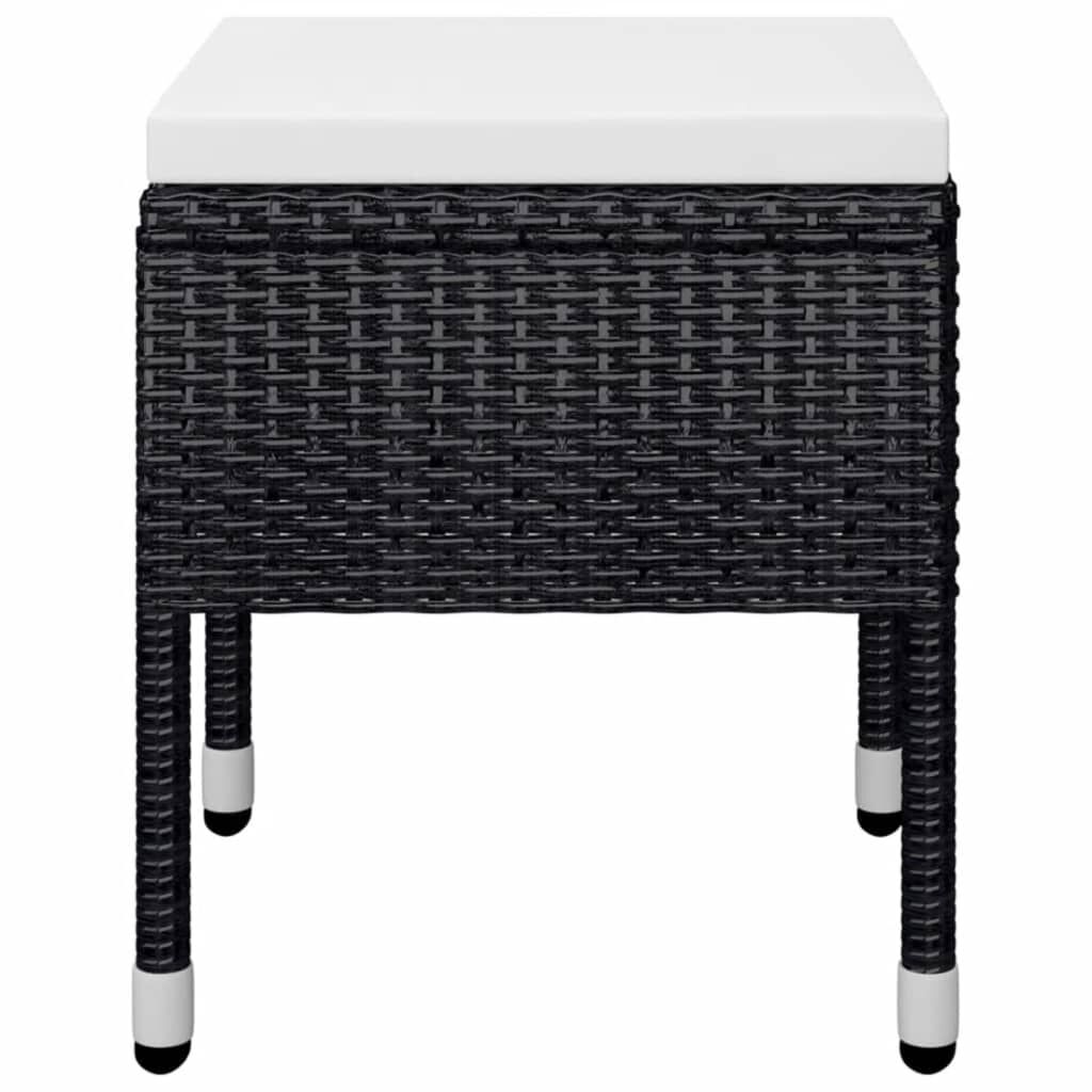 vidaXL 5 Piece Garden Dining Set Black