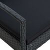 vidaXL Garden Chair with Cushion Poly Rattan Black