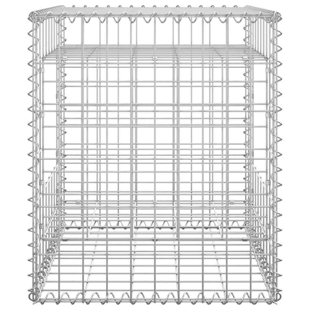 vidaXL Gabion Basket Posts 2 pcs 50x50x60 cm Iron