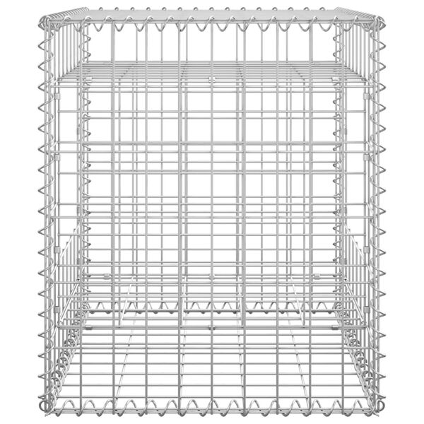 vidaXL Gabion Basket Posts 2 pcs 50x50x60 cm Iron