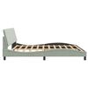 vidaXL Bed Frame without Mattress "Hanko" Light Grey 193x203 cm Velvet