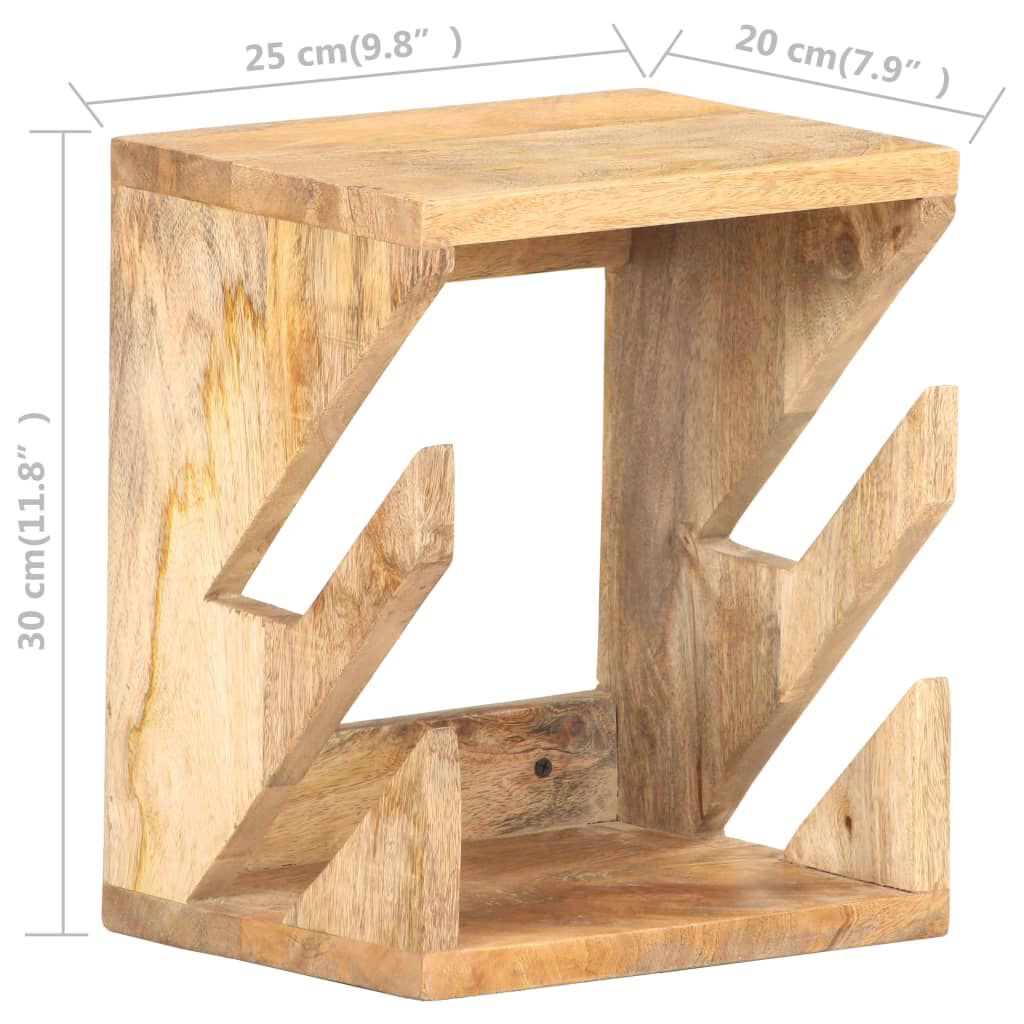 vidaXL Wall Mounted Skateboard Holder 25x20x30 cm Solid Mango Wood