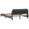 vidaXL Bed Frame "Dover" Dark Grey 137x190 cm Double Fabric