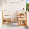 vidaXL Garden Bistro Set 4 pcs Brown Solid Acacia Wood