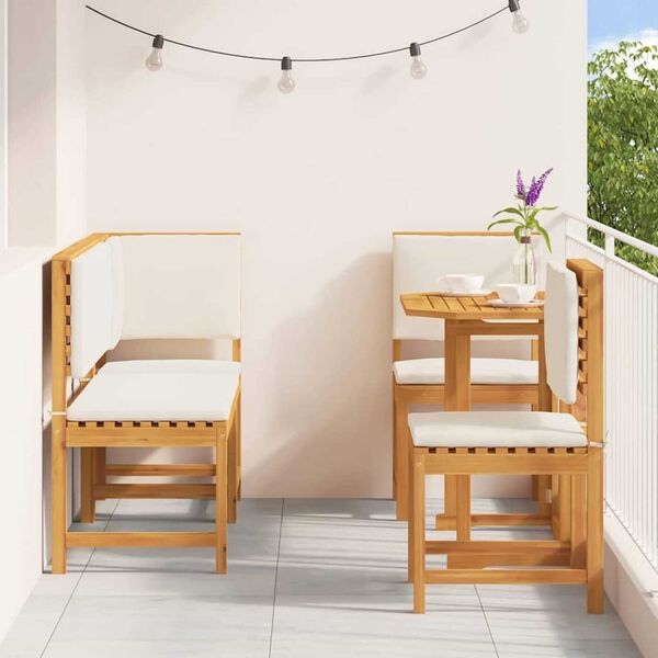 vidaXL Garden Bistro Set 4 pcs Brown Solid Acacia Wood