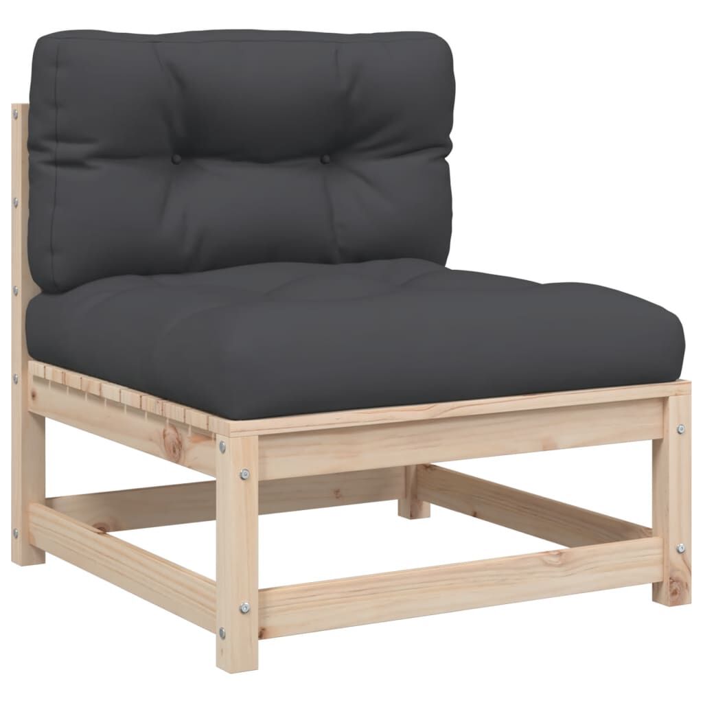 vidaXL 4 Piece Garden Sofa Set with Cushions Solid Wood Pine