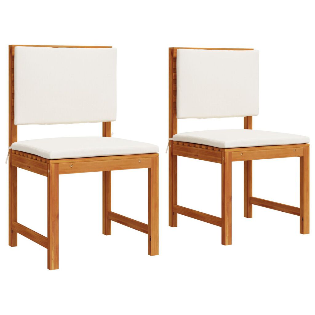 vidaXL Armless Garden Chair 2 pcs Brown 50 x 50 x 91cm
