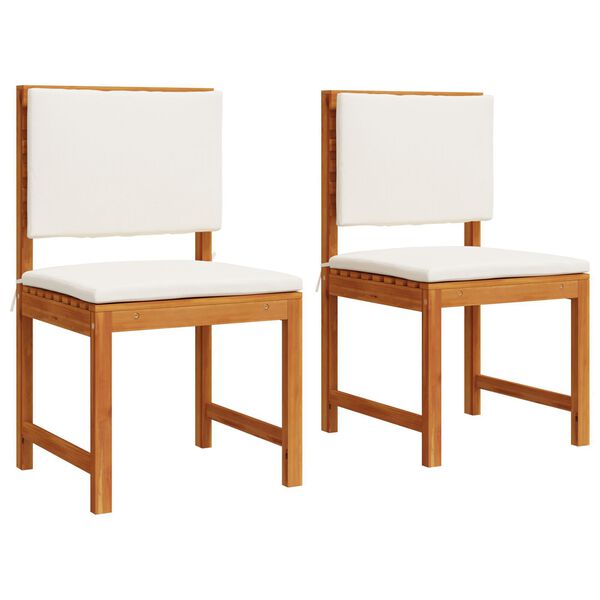 vidaXL Armless Garden Chair 2 pcs Brown 50 x 50 x 91cm