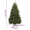 vidaXL Artificial Hinged Christmas Tree 300 LEDs 240 cm