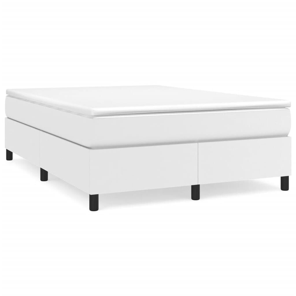 vidaXL Bed Frame without Mattress White Queen Faux Leather (US Only)