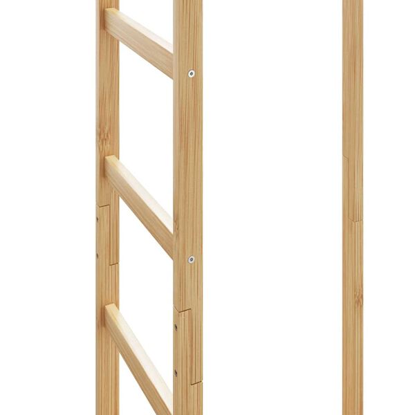 vidaXL Coat Stand with Hooks and Shelves 38.5x30x156 cm Bamboo