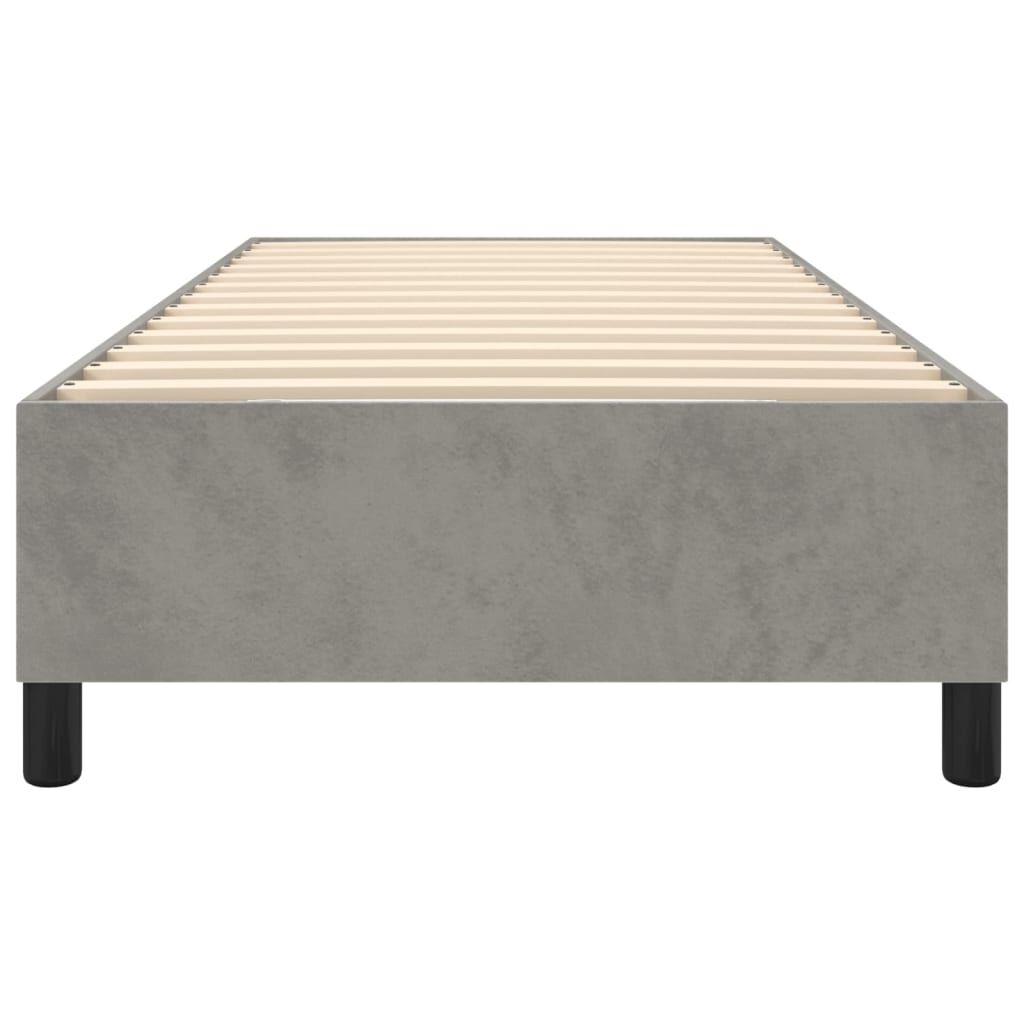 vidaXL Bed Frame without Mattress Light Grey Twin Velvet (US Only)
