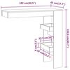 vidaXL Wall Bar Table Sonoma Oak 102x45x103.5 cm Engineered Wood