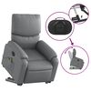 vidaXL Electric Stand up Massage Recliner Chair Grey Faux Leather
