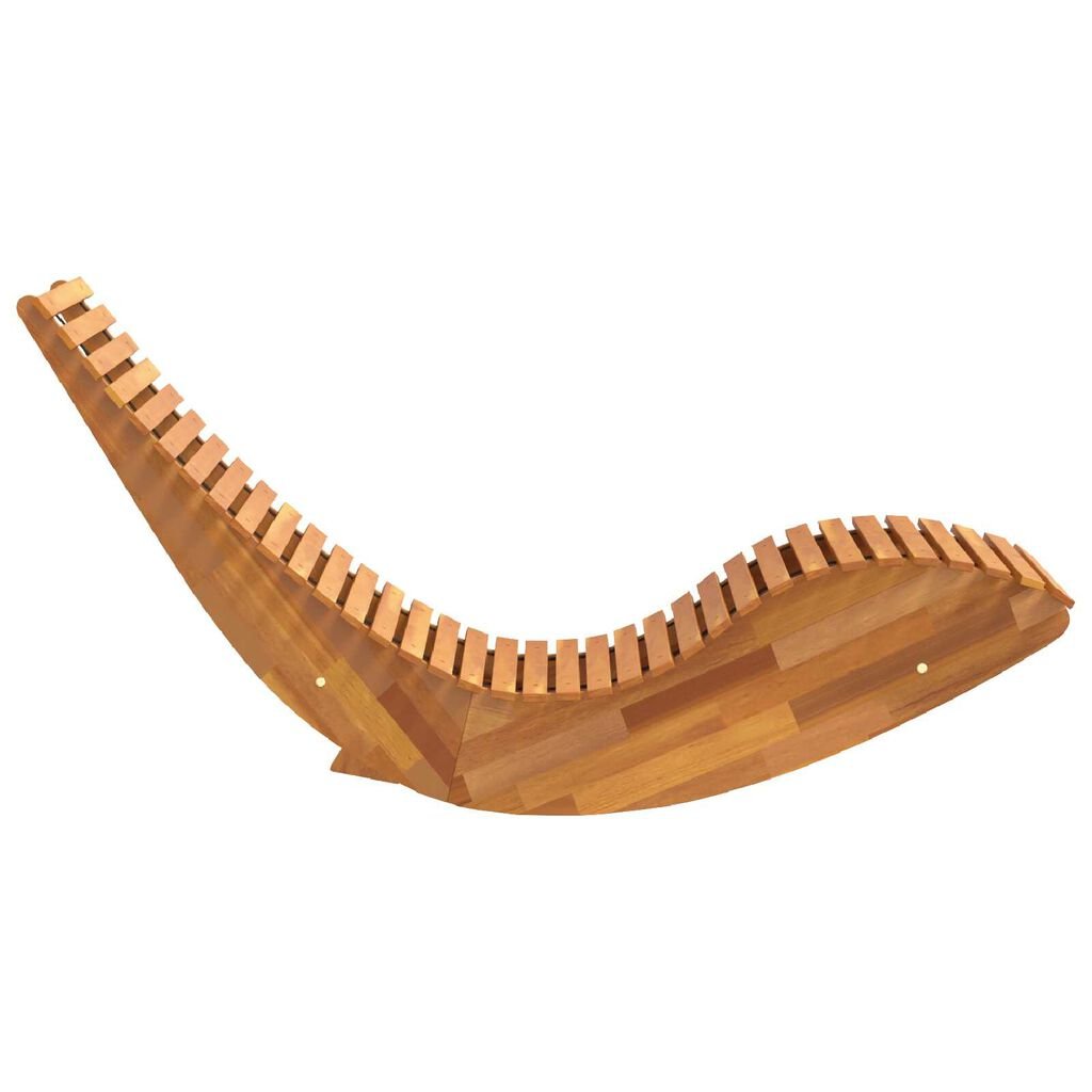 vidaXL Rocking Sun Loungers 2 pcs Brown 154 x 60 x 74 cm