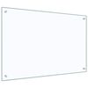 vidaXL Kitchen Backsplash Transparent 90 x 60 cm Tempered Glass