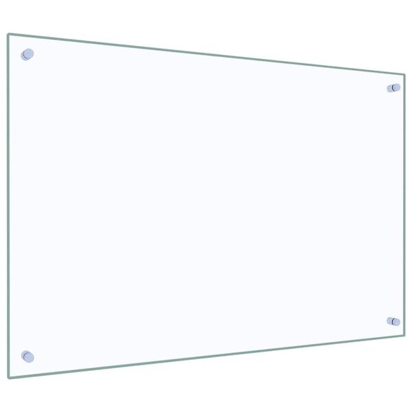vidaXL Kitchen Backsplash Transparent 90 x 60 cm Tempered Glass