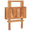 vidaXL 3 Piece Bistro Set with Grey Cushions Solid Teak Wood