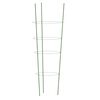 vidaXL Garden Plant Supports with 4 Rings 5 pcs Green 90 cm Steel