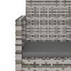vidaXL Garden Bench with Cushions Grey 105 cm Poly Rattan