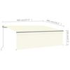 vidaXL Manual Retractable Awning with Blind 4x3m Cream