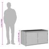 vidaXL Garden Storage Cabinet Beige 110x55x60.5 cm Poly Rattan
