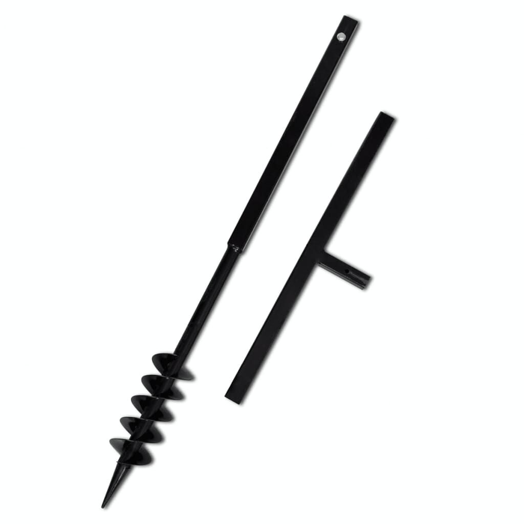 Ground Drill with Handle 80 mm with Extension Tube 17 m Steel