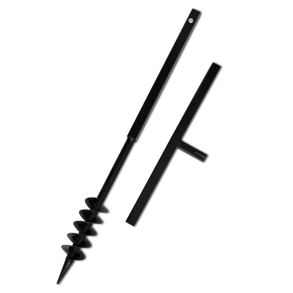 Ground Drill with Handle 80 mm with Extension Tube 17 m Steel