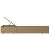 vidaXL Sunlounger Poly Rattan Brown and Cream White